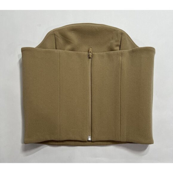 Sans Faff Half Moon Corset Top in Camel - Picture 4 of 5